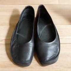 Clarks レザー フラット パンプス　ブラック 3 1/2