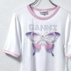 【ちゅに♡】GANNI ラインストーン バタフライ フェアリーグランジ GANNI ラインストーン バタフライ フェアリーグランジ Tシャツ