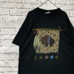 USA製90sヴィンテージTシャツ！シングルステッチ　ブラック半袖古着L71