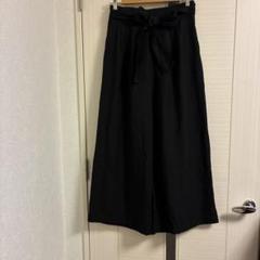 ジャーナルスタンダード ブラック ワイドパンツ リボン付き リネン 38