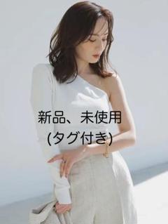 ワンショルアシメヘムニットプルオーバー アニュアンス anuans ワンショルアシメヘムニットプルオーバー