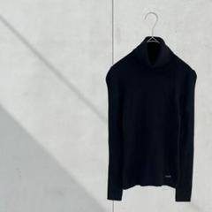 ☆タグ付き未使用☆バーバリー ブラックレーベル タートルネック チュニック 黒 3672【バーバリーブラックレーベル】リブニットセーター