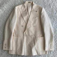 【ほぼ未使用】ＸＬ　ラルディーニ　高級ライン　近年　ダブルジャケット　アイボリー