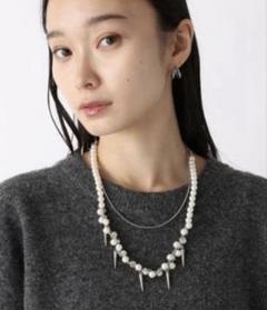 JEANASIS スタッズパールネックレス