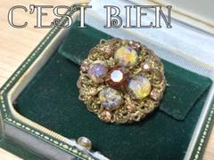 CESTBIEN フランス セビアン フィリグリー フラワーブローチ 花