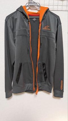 Alpinestars フルジップフーディ グレー/レッド Alpinestars フルジップフーディ グレー/レッド
