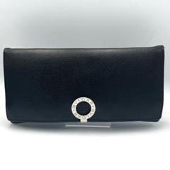 BVLGARI ブラックレザー 二つ折り財布