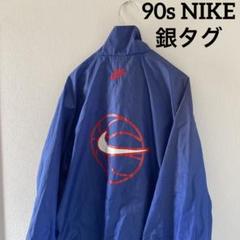 478【人気Lサイズ】ナイキ♤刺繍ロゴ　90s 銀タグ　ナイロンジャケット　希少 478【人気Lサイズ】ナイキ♤刺繍ロゴ 90s 銀タグ ナイロン