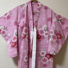 ピンクの浴衣 花柄