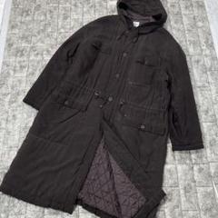 PAPAS パパス　モッズコート　マウンテンパーカー　ロゴ多数　腰紐　ベージュ PAPAS パパス モッズコート マウンテンパーカー ロゴ多数 腰紐
