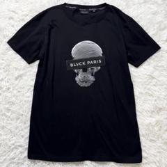 美品/希少✨BLVCK PARIS Tシャツ　スカル　刺繍　ワッペン　黒　XL