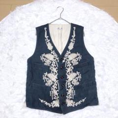 【Paul Smith】ポールスミス エンブロイダリージレ 刺繍 リネン ベスト Paul Smith】ポールスミス エンブロイダリージレ 刺繍 リネン ベスト