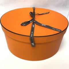 ⑥極美品　エルメス　帽子BOX　ハットボックス　楕円形　小物入れインテリアにものサムネイル