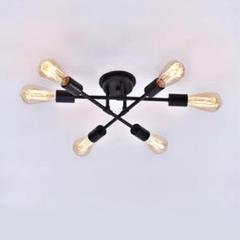シーリングライト 6灯 北欧風 レトロ インダストリアル 天井照明 電球別売り