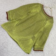 《良品》HIROKO KOSHINO ニット イエロー 40 オシャレ 総柄のサムネイル