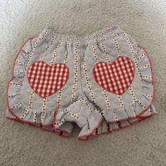 新品　moimoi チェックキルトショートパンツ　ハート　80cm モイモイ