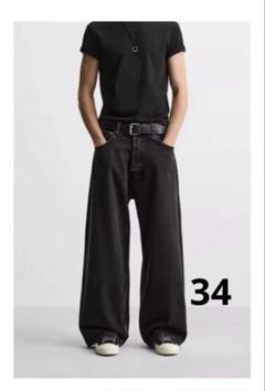 【ZARA】スーパーバギーフィットジーンズ カーボン 0840/464/822 ZARA】スーパーバギーフィットジーンズ カーボン0840/464/822