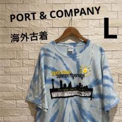 タイダイTシャツ　海外古着　Lサイズ メンズ　半袖　ポートアンドカンパニー　L