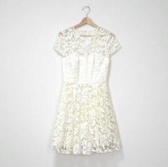 品質が完璧 ワンピース M VALVO MARC 高級ブランド 2重レース CARMEN