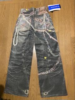 y2kデニムパンツ 新品 ユニークデニムパンツ XLサイズ