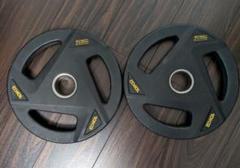 FitElite ラバー製バーベルプレート10kg 2枚セット