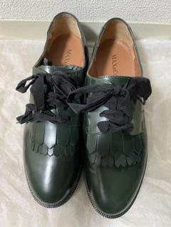 定価80,000円黒リボンガラスレザー革靴