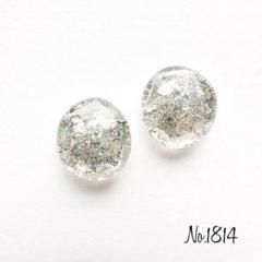 No.1814 シルバー レジンピアス レジンイヤリング ハンドメイドピアス