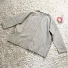 BEARDSLEY ビアズリー 洗えるニットコート アイボリー グレー