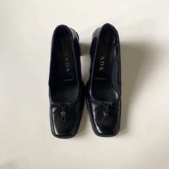 prada ss1999 スクエアトゥ　archive SS1999 PRADA スクエアトゥ レザーヒール アーカイブ
