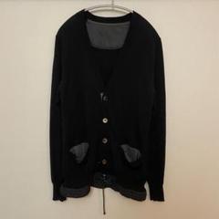 sacai luck ✨ボーダー　カーディガン　白　サカイ　ドッキング　異素材 sacai(サカイ) 14SS 異素材 ドッキング フラワー パターン