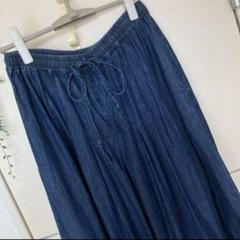 お値下げ。デニム調ワイドパンツ