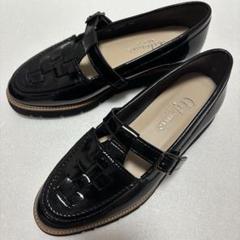 【美品✨】DIANA Tストラップ エナメル ローファー サンドイッチ 23cm