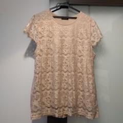 CORROSE 花柄レース 半袖トップス ベージュ　M〜L　値下げ