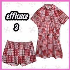 美品　[efficace] ゴルフウエア　ミニワンピース　ショートパンツ　総柄
