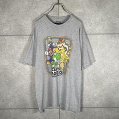 スーパーマリオ　半袖　Tシャツ　キャラクター　ボックスプリント　任天堂　クッパ