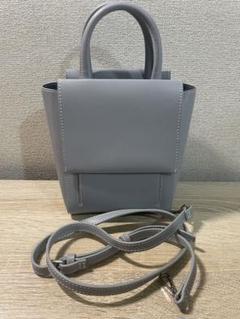 ADAM ET ROPE グレー 合成皮革 ショルダーバッグ