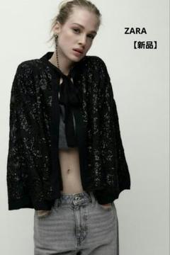 【りきなな様】ZARA　スパンコール　ジャケット ZARA - ZARA スパンコールジャケット Lの通販 by lilyy's shop