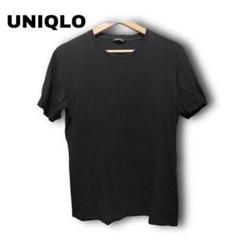 2607　【Premium cotton】　Tシャツ　UNIQLO　綿　M　黒
