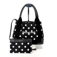 バレンシアガ　BALENCIAGA ネイビーカバス　xxs ドット柄　水玉 バレンシアガ BALENCIAGA ネイビーカバス xxs ドット柄 水玉