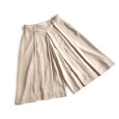 【美品】 アナイ　ガウチョパンツ　ワイド　タック入り　日本製　ベージュ　38