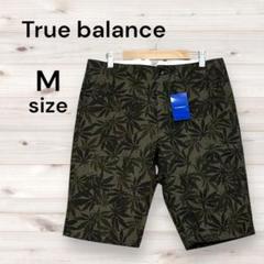 Truebalance 新品 メンズ ショートパンツ ウエスト７９㌢ 総柄 葉