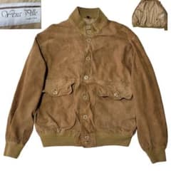 80S VERA PELLE認定 羊革スエード ラムレザーバルスタージャケット