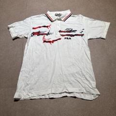 Fila ポロシャツ　半袖　ビンテージ　90’s イタリア製　白　ホワイト　L