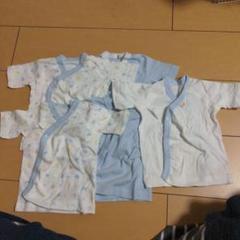 水色と白のシャツ肌着5枚セット　短肌着　5着　新品