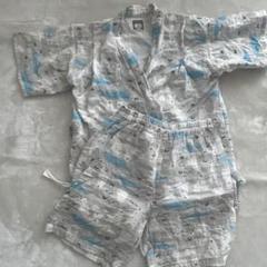 130センチ　甚平　BLEU AZUR 綿100%