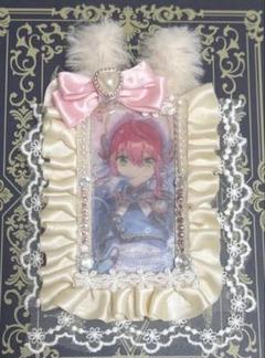 硬質カードケースデコ　うさぎ　推し活　リボン　白