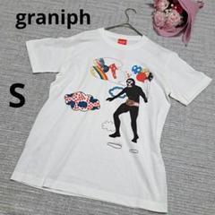 新品 graniph グラニフ コント コットン100 Tシャツ 覆面レスラーS