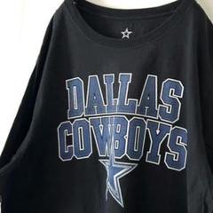 NFL ダラスカウボーイ COWBOYS Tシャツ XL ブラック黒 古着