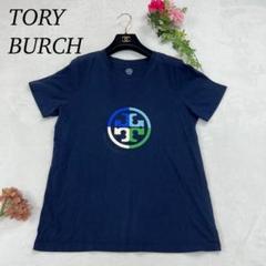 ❤️Tory Burch フラワーロゴ半袖Tシャツ ネイビー 2025年最新】トリーバーチTシャツの人気アイテム - メルカリ