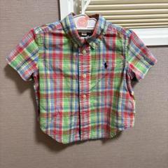 【1度着用】　ラルフローレン　半袖シャツ　チェックシャツ　12M(80cm)